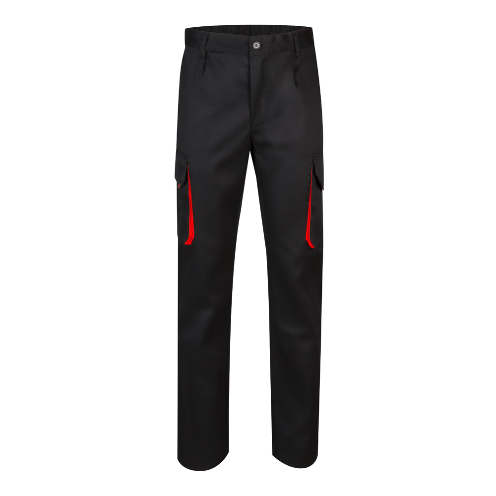 VL HYPNOS. Two-tone multi-pocket twill trousers (200g/m²), in cotton (35%) and polyester (65%)