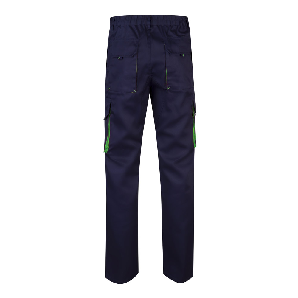 VL HYPNOS. Two-tone multi-pocket twill trousers (200g/m²), in cotton (35%) and polyester (65%)