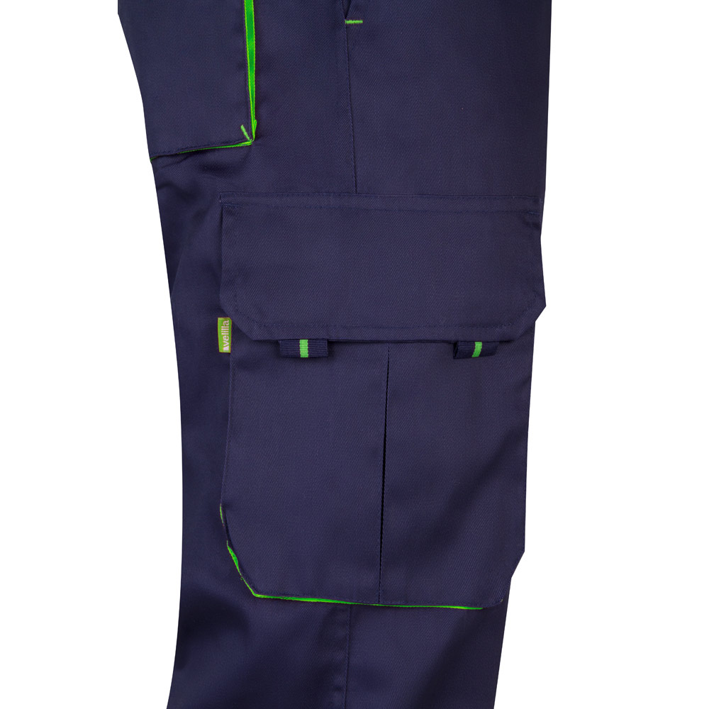 VL HYPNOS. Two-tone multi-pocket twill trousers (200g/m²), in cotton (35%) and polyester (65%)