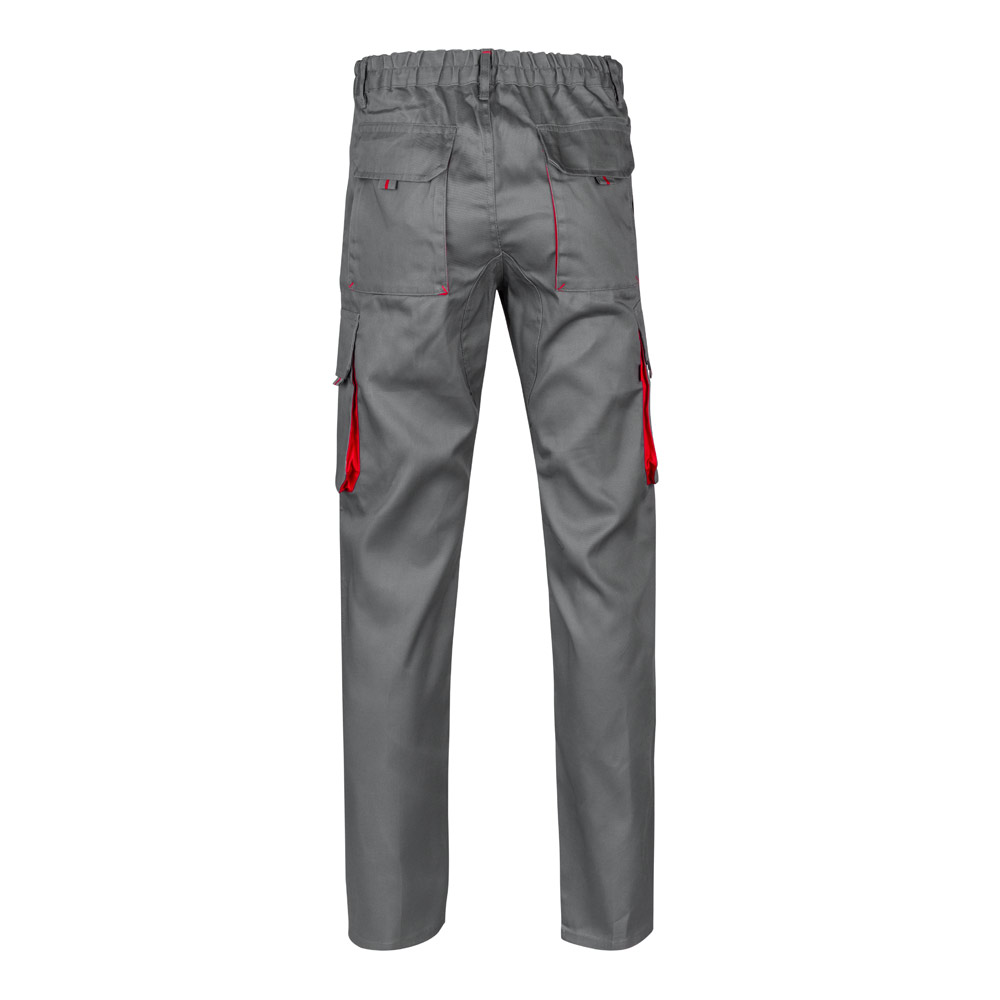 VL HYPNOS. Two-tone multi-pocket twill trousers (200g/m²), in cotton (35%) and polyester (65%)