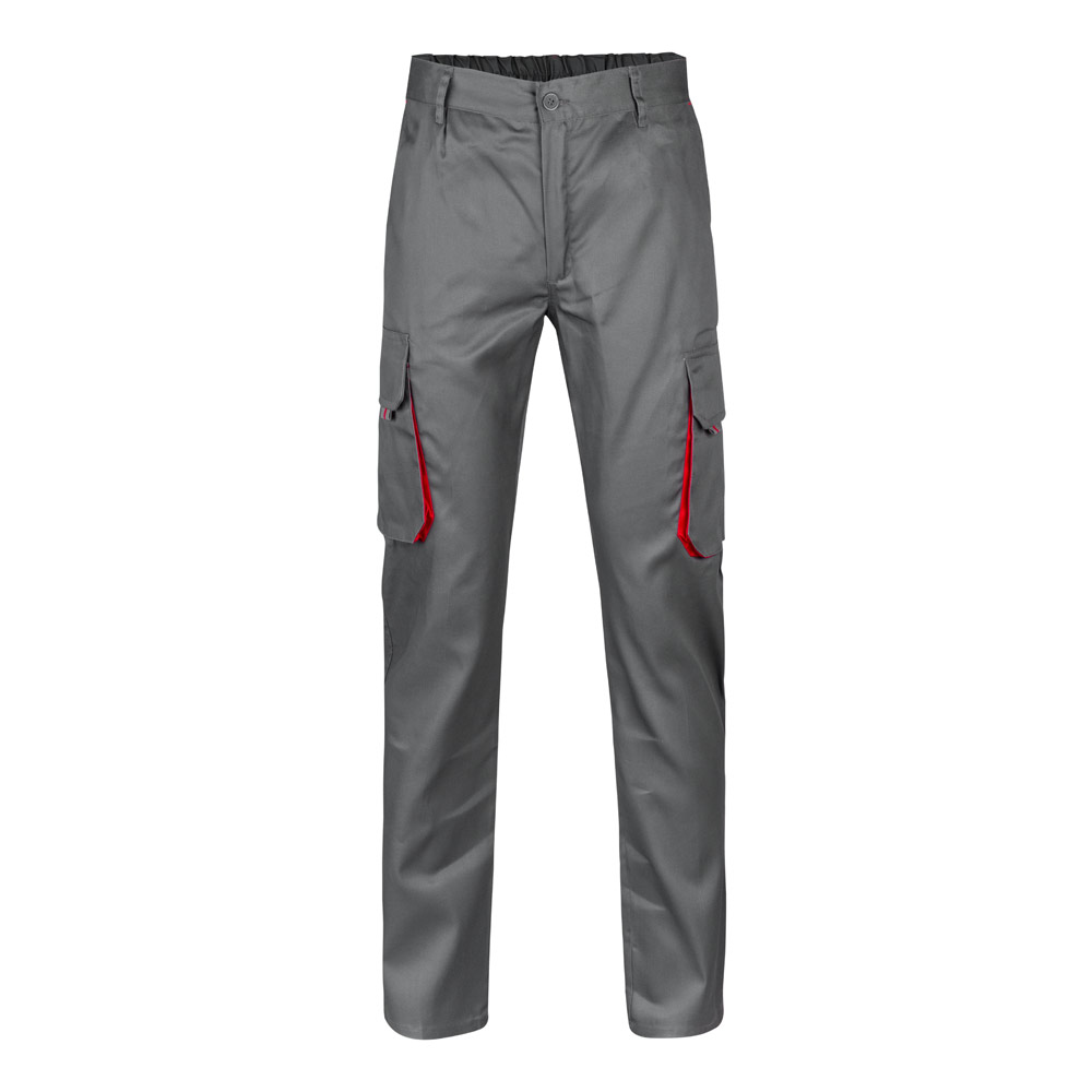 VL HYPNOS. Two-tone multi-pocket twill trousers (200g/m²), in cotton (35%) and polyester (65%)