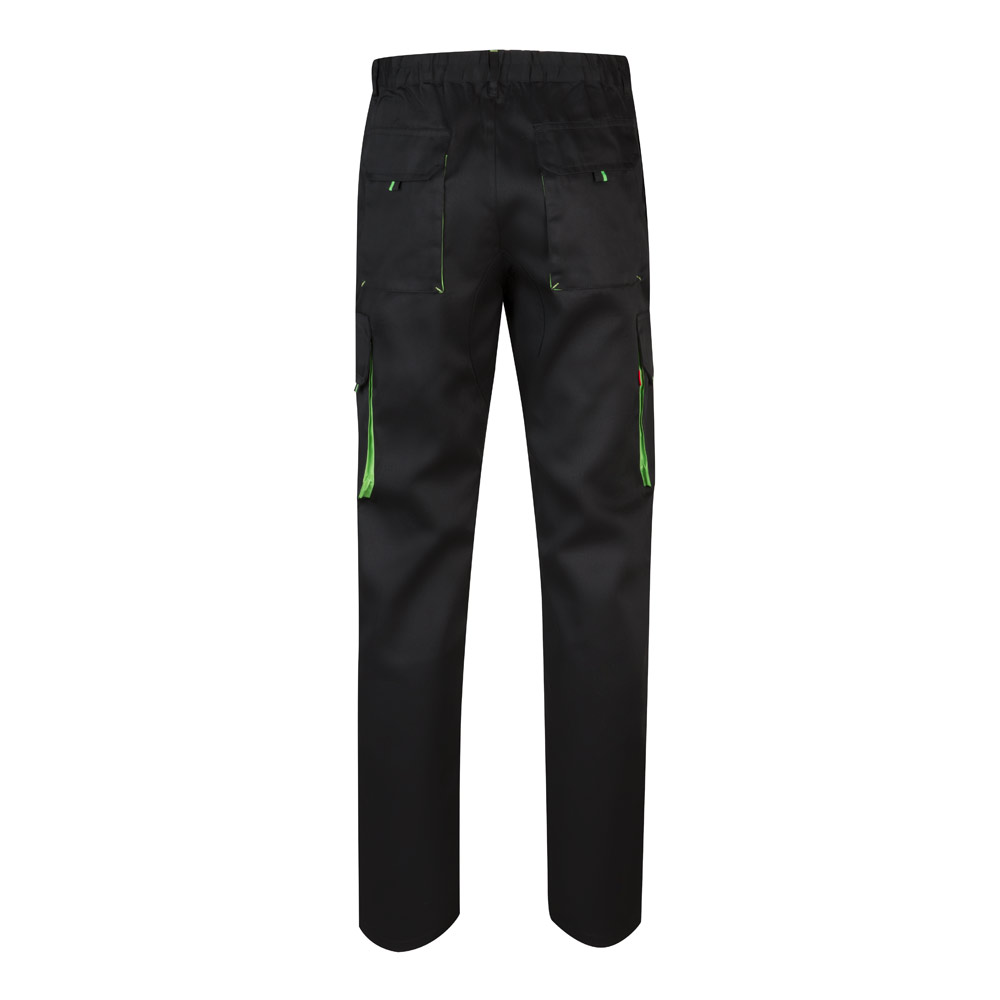 VL HYPNOS. Two-tone multi-pocket twill trousers (200g/m²), in cotton (35%) and polyester (65%)