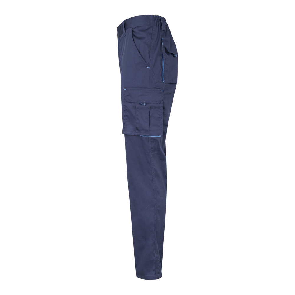 VL HYPNOS. Two-tone multi-pocket twill trousers (200g/m²), in cotton (35%) and polyester (65%)