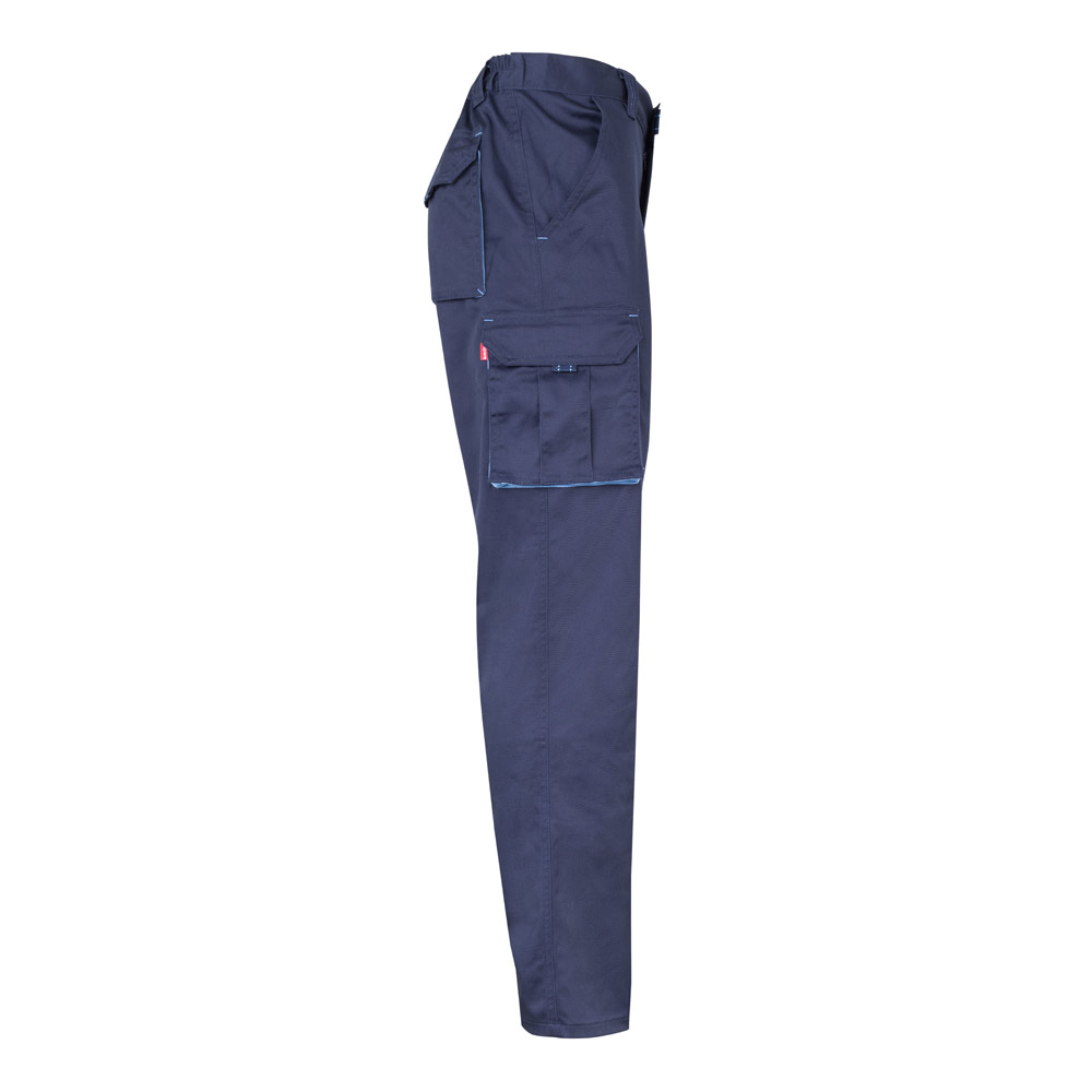 VL HYPNOS. Two-tone multi-pocket twill trousers (200g/m²), in cotton (35%) and polyester (65%)