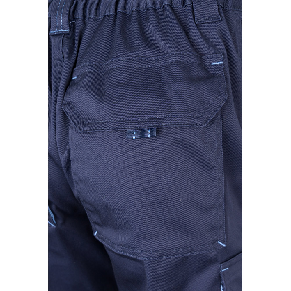 VL HYPNOS. Two-tone multi-pocket twill trousers (200g/m²), in cotton (35%) and polyester (65%)