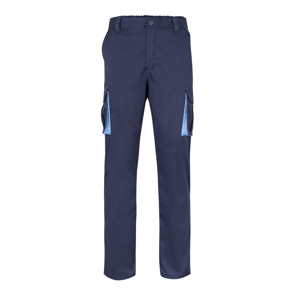 VL HYPNOS. Two-tone multi-pocket twill trousers (200g/m²), in cotton (35%) and polyester (65%)