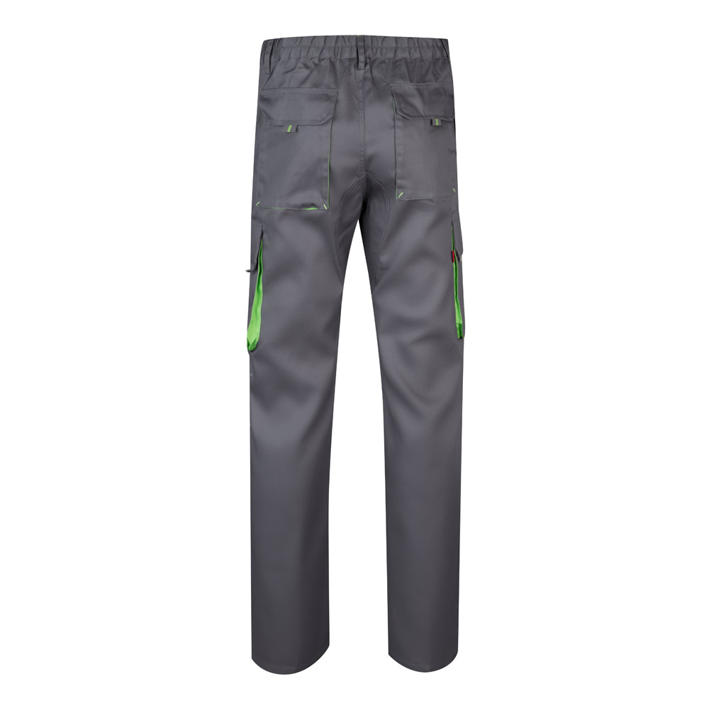 VL HYPNOS. Two-tone multi-pocket twill trousers (200g/m²), in cotton (35%) and polyester (65%)