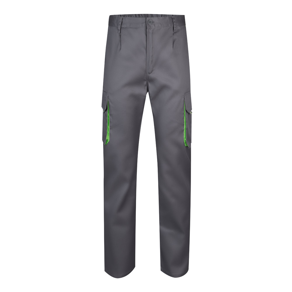 VL HYPNOS. Two-tone multi-pocket twill trousers (200g/m²), in cotton (35%) and polyester (65%)
