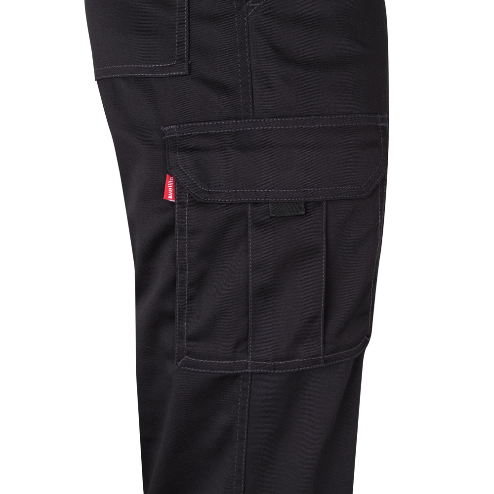VL PAN. Multi-pocket stretch trousers (290g/m²), in cotton (46%), EME (38%) and polyester (16%)