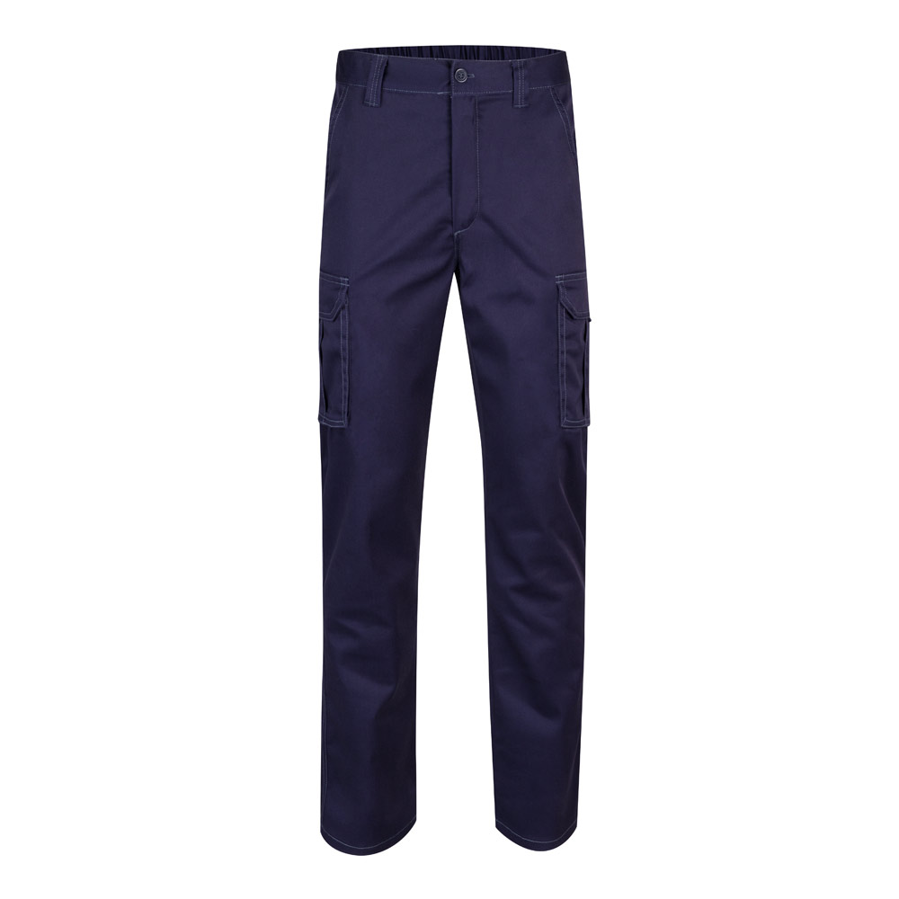 VL PAN. Multi-pocket stretch trousers (290g/m²), in cotton (46%), EME (38%) and polyester (16%)
