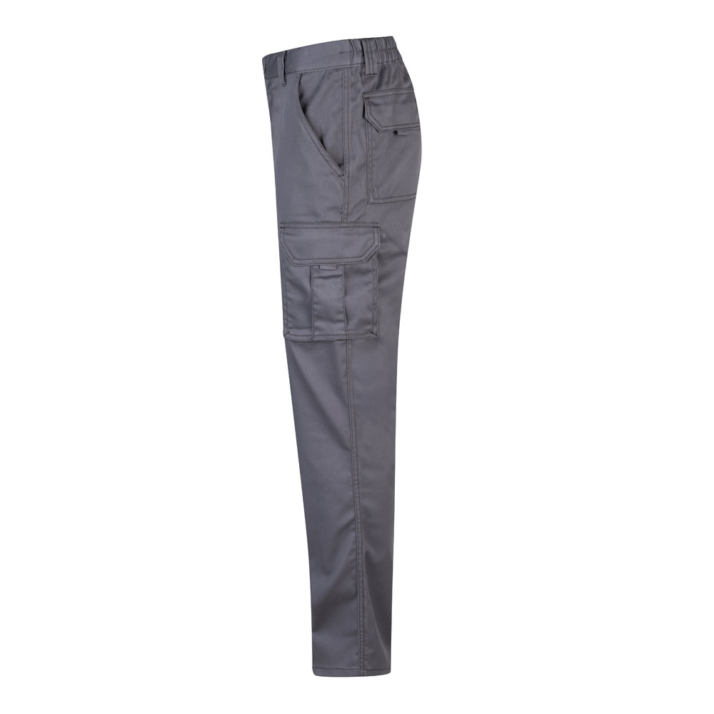 VL PAN. Multi-pocket stretch trousers (290g/m²), in cotton (46%), EME (38%) and polyester (16%)