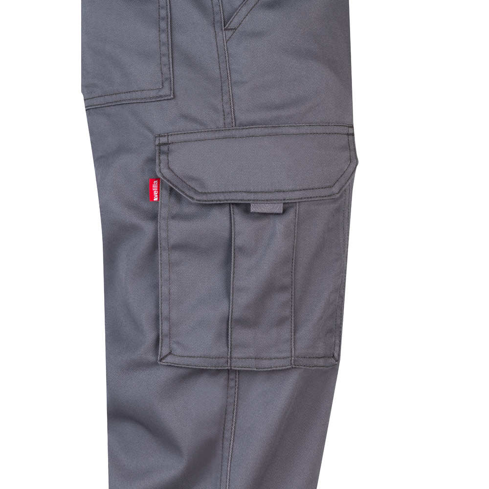 VL PAN. Multi-pocket stretch trousers (290g/m²), in cotton (46%), EME (38%) and polyester (16%)
