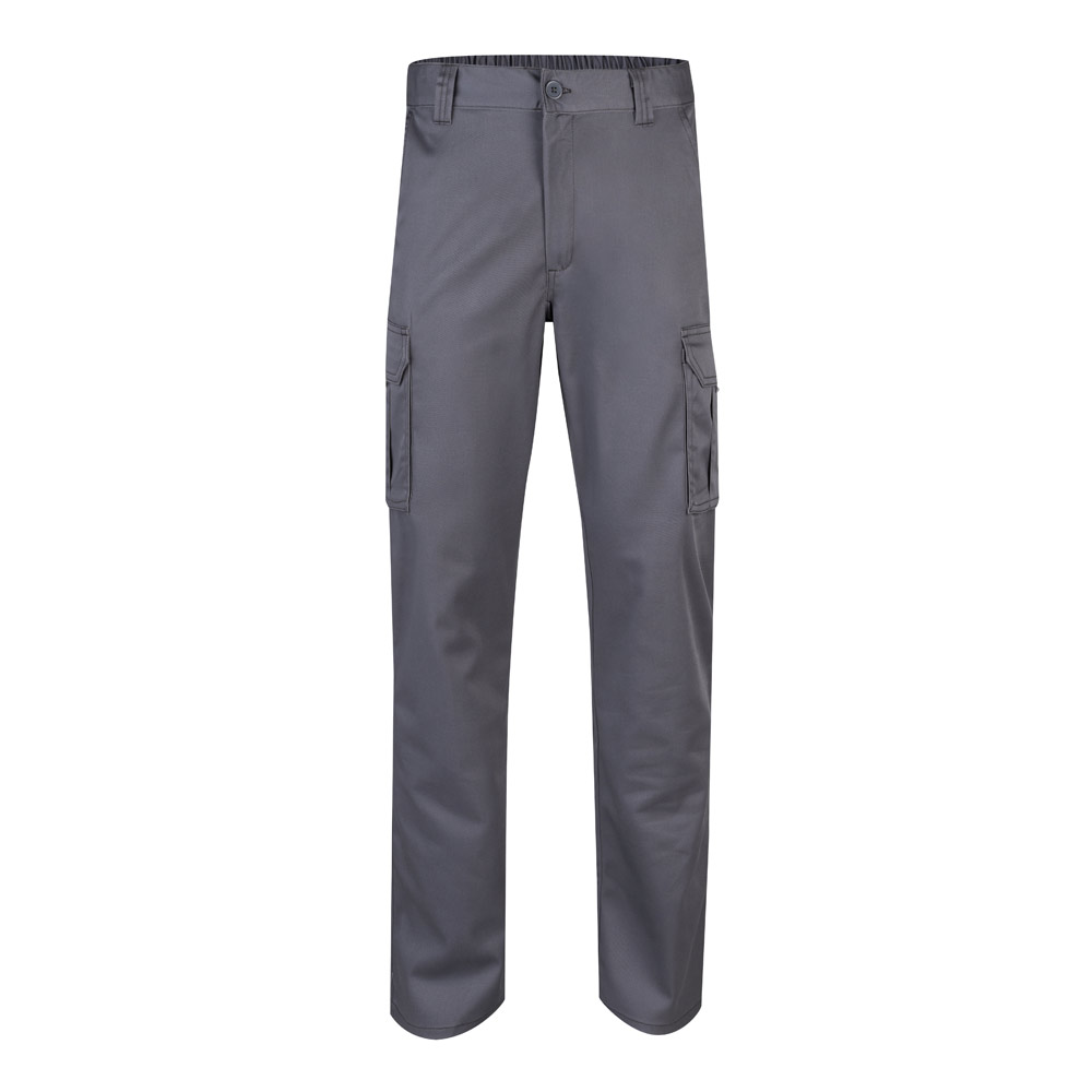 VL PAN. Multi-pocket stretch trousers (290g/m²), in cotton (46%), EME (38%) and polyester (16%)