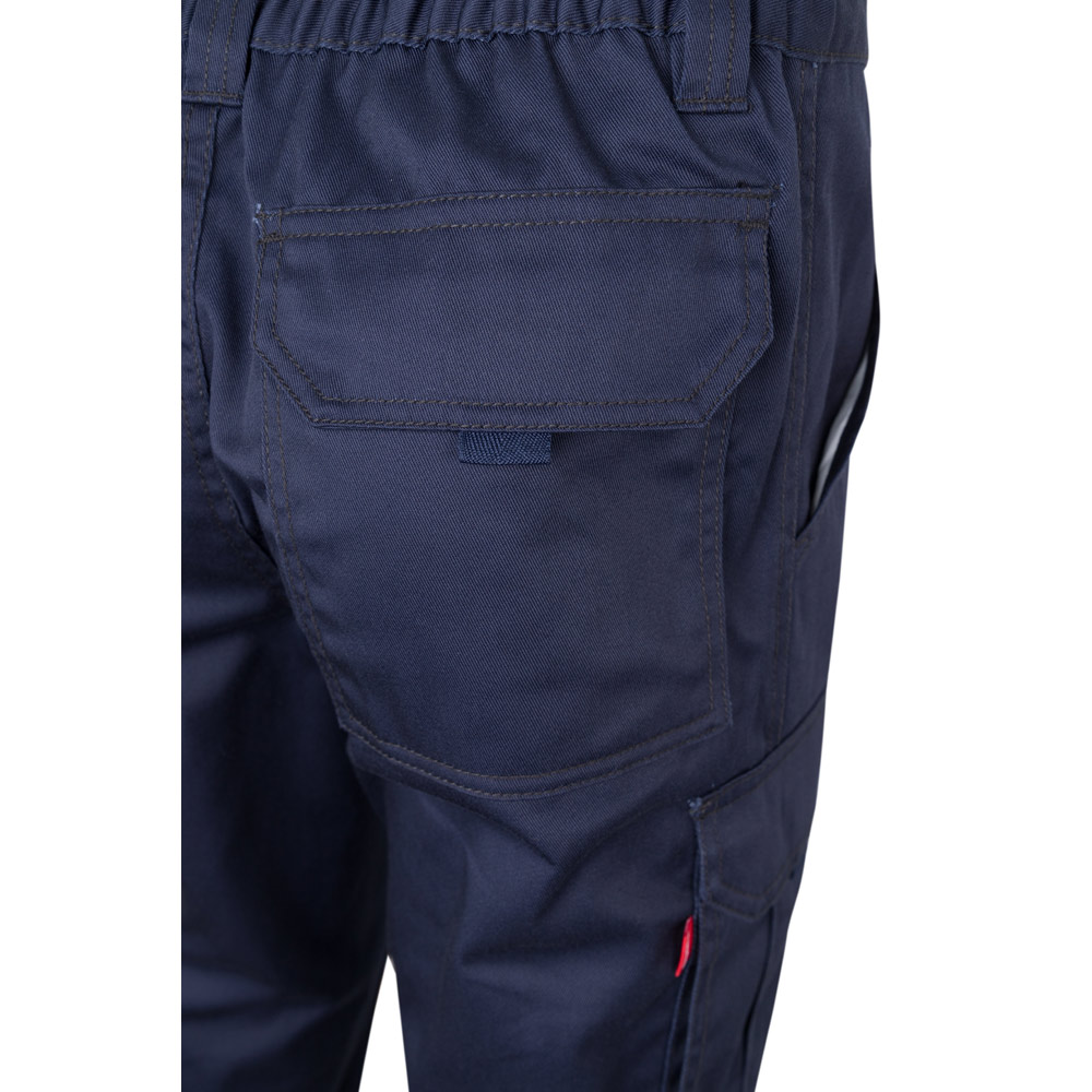 VL PAN. Multi-pocket stretch trousers (290g/m²), in cotton (46%), EME (38%) and polyester (16%)
