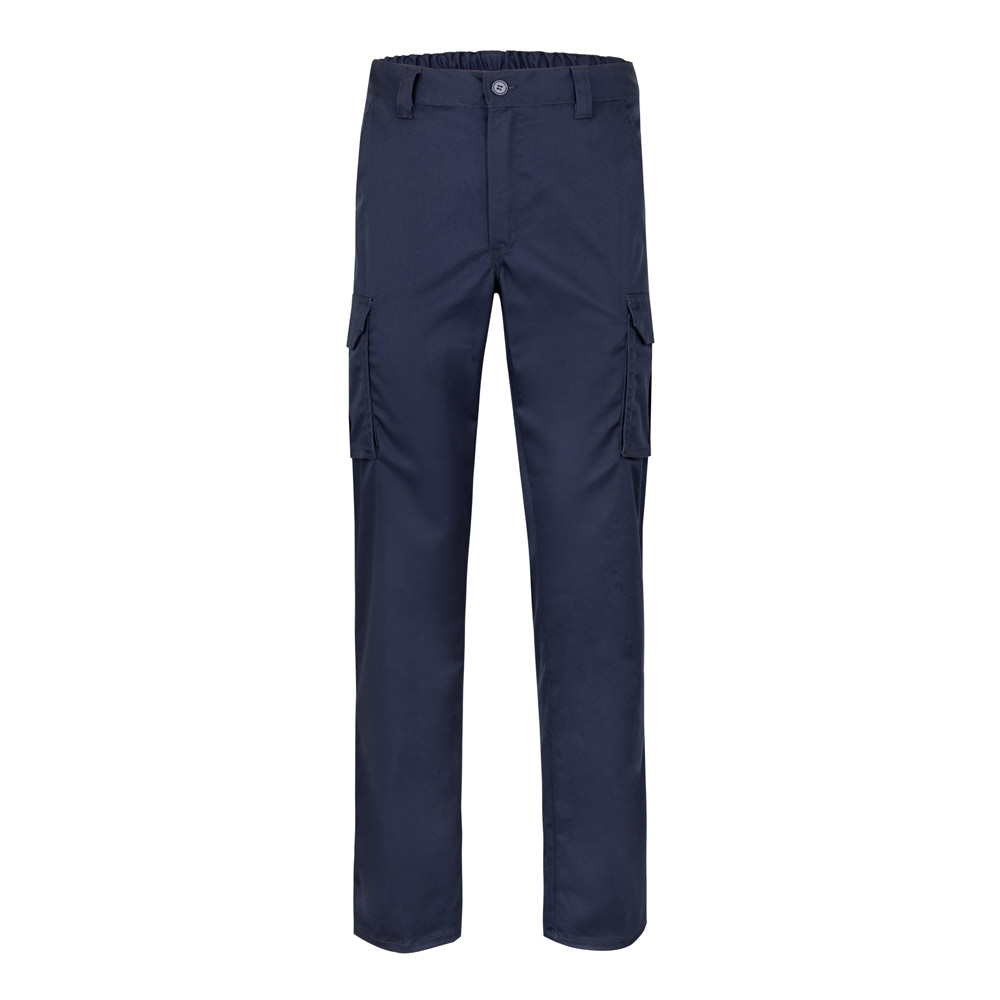 VL PAN. Multi-pocket stretch trousers (290g/m²), in cotton (46%), EME (38%) and polyester (16%)