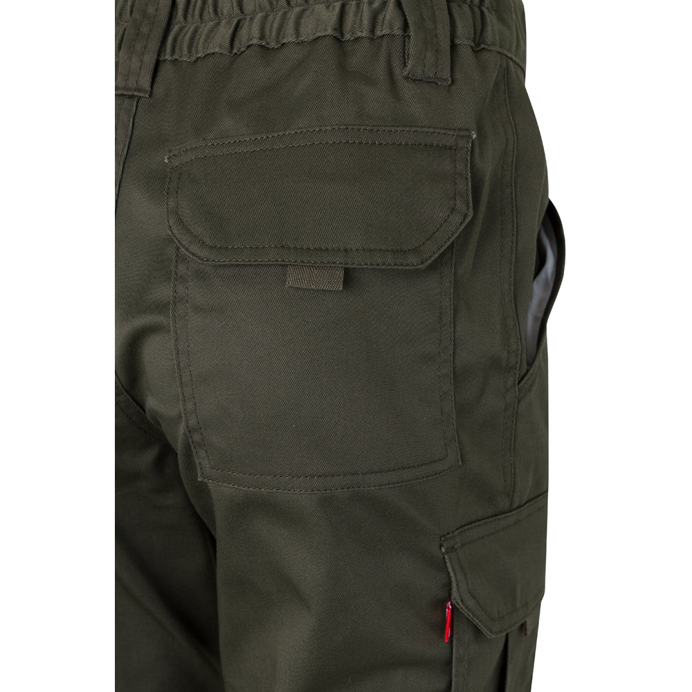 VL PAN. Multi-pocket stretch trousers (290g/m²), in cotton (46%), EME (38%) and polyester (16%)