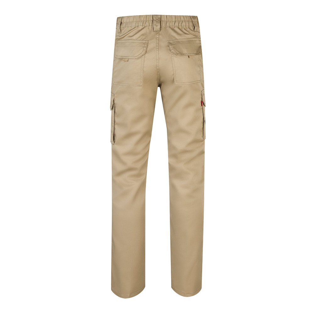 VL PAN. Multi-pocket stretch trousers (290g/m²), in cotton (46%), EME (38%) and polyester (16%)
