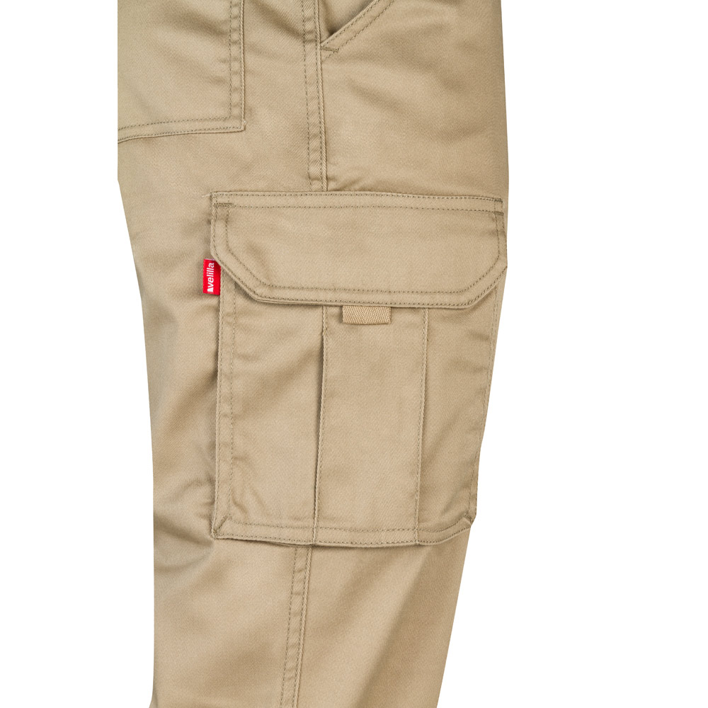 VL PAN. Multi-pocket stretch trousers (290g/m²), in cotton (46%), EME (38%) and polyester (16%)
