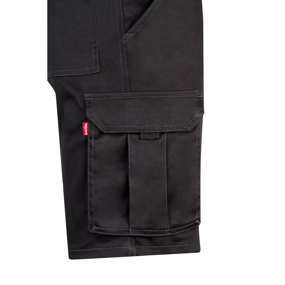 VL HEBE. Multi-pocket stretch Bermuda shorts (240g/m²), in cotton (46%), EME (38%) and polyester (16%)
