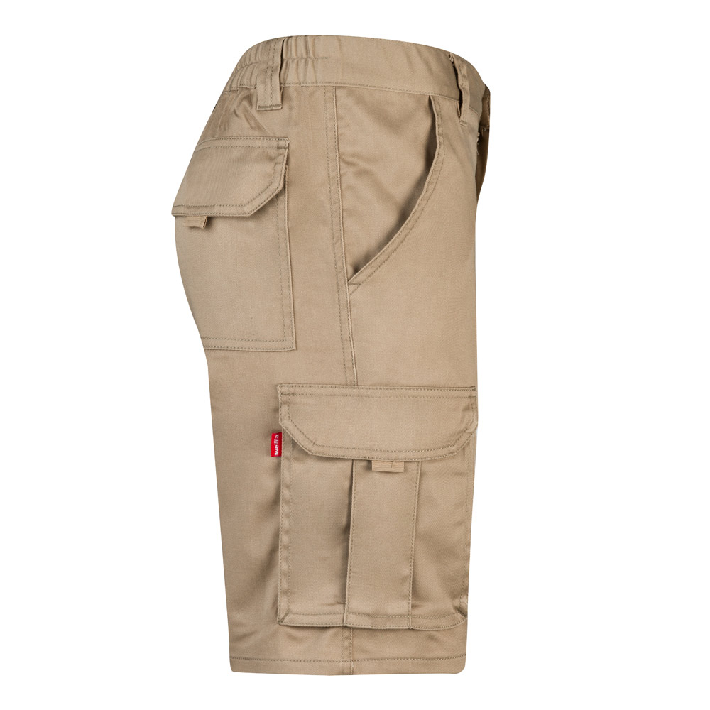 VL HEBE. Multi-pocket stretch Bermuda shorts (240g/m²), in cotton (46%), EME (38%) and polyester (16%)