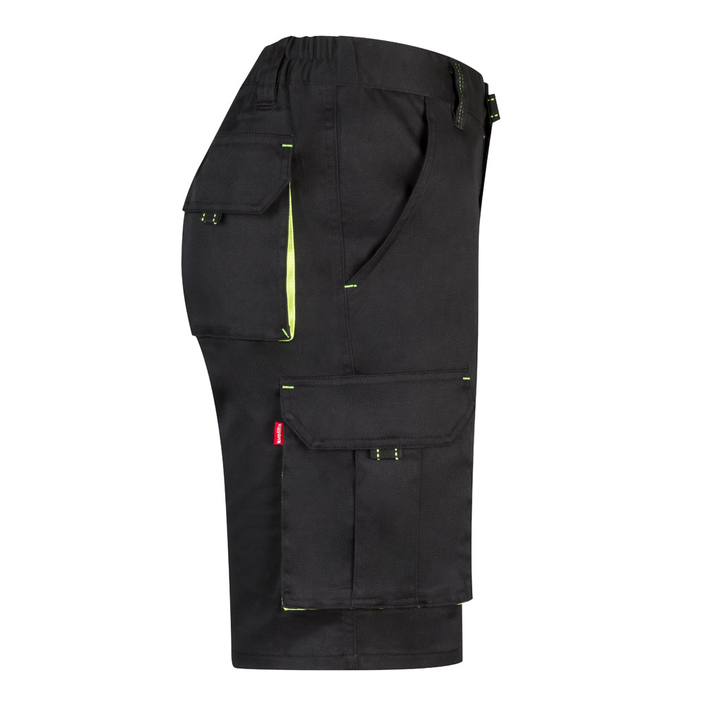 VL HEMERA. Two-tone, multi-pocket stretch Bermuda shorts (240g/m²), in cotton (46%), EME (38%) and polyester (16%)