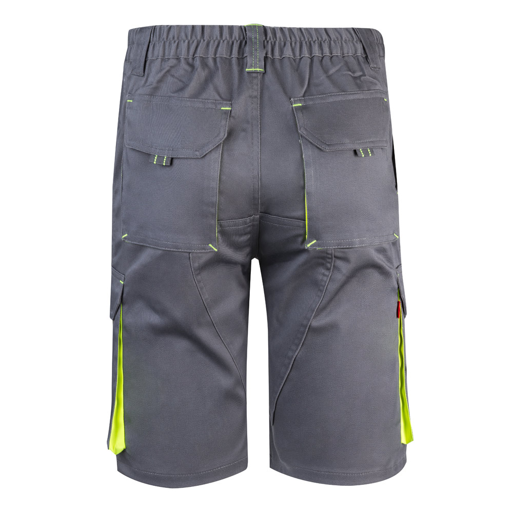 VL HEMERA. Two-tone, multi-pocket stretch Bermuda shorts (240g/m²), in cotton (46%), EME (38%) and polyester (16%)