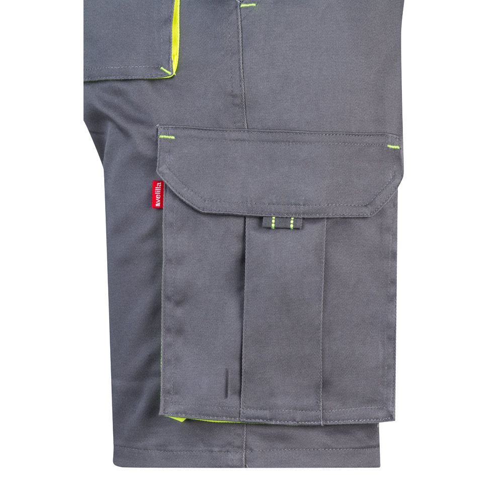VL HEMERA. Two-tone, multi-pocket stretch Bermuda shorts (240g/m²), in cotton (46%), EME (38%) and polyester (16%)