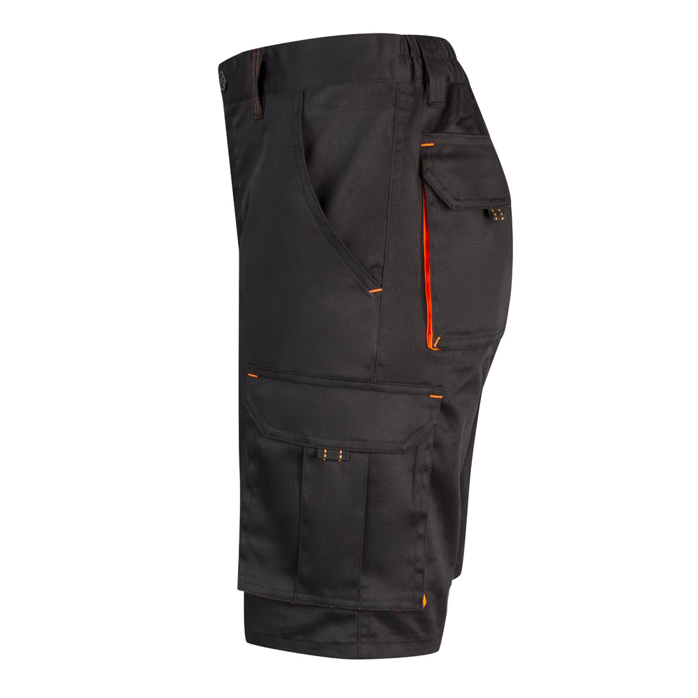 VL HEMERA. Two-tone, multi-pocket stretch Bermuda shorts (240g/m²), in cotton (46%), EME (38%) and polyester (16%)