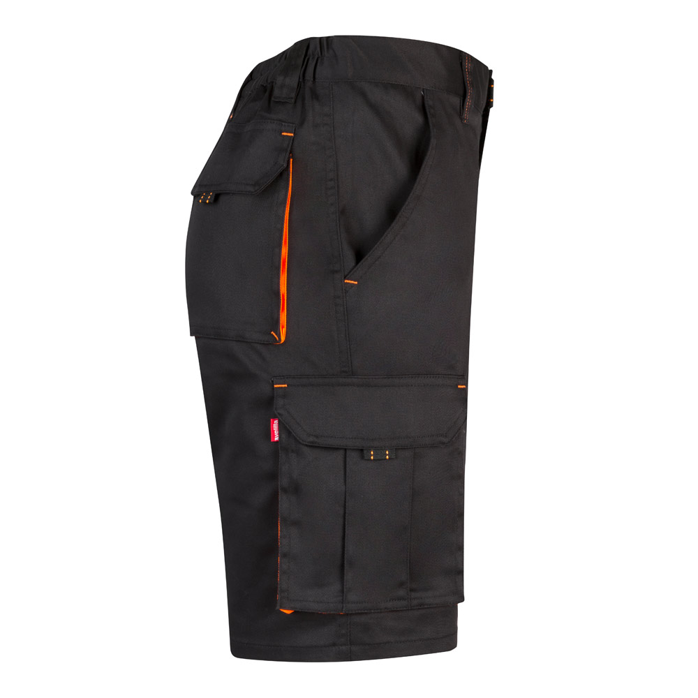 VL HEMERA. Two-tone, multi-pocket stretch Bermuda shorts (240g/m²), in cotton (46%), EME (38%) and polyester (16%)