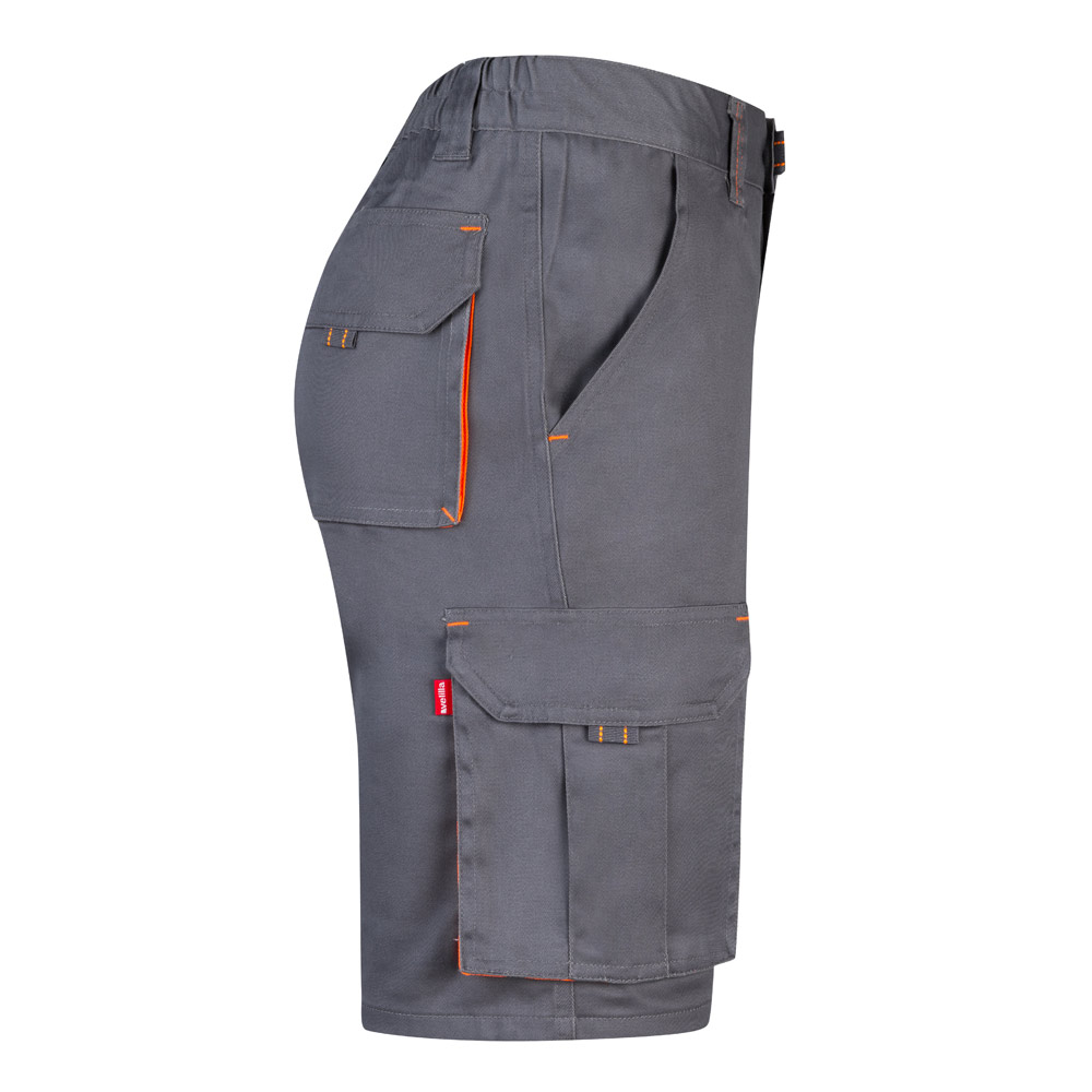 VL HEMERA. Two-tone, multi-pocket stretch Bermuda shorts (240g/m²), in cotton (46%), EME (38%) and polyester (16%)
