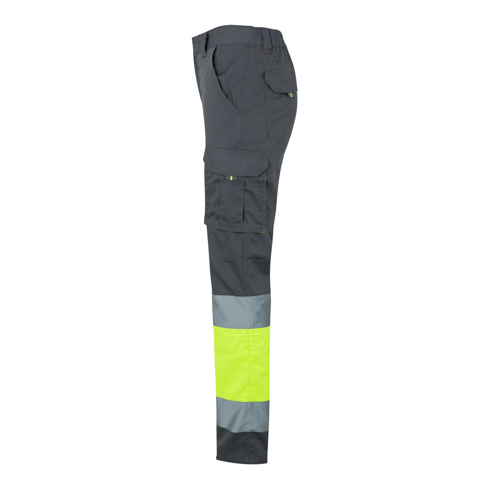 VL ZEUS LARGE. Two-tone, multi-pocket stretch trousers (240g/m²), in cotton (46%), EME (38%) and polyester (16%)