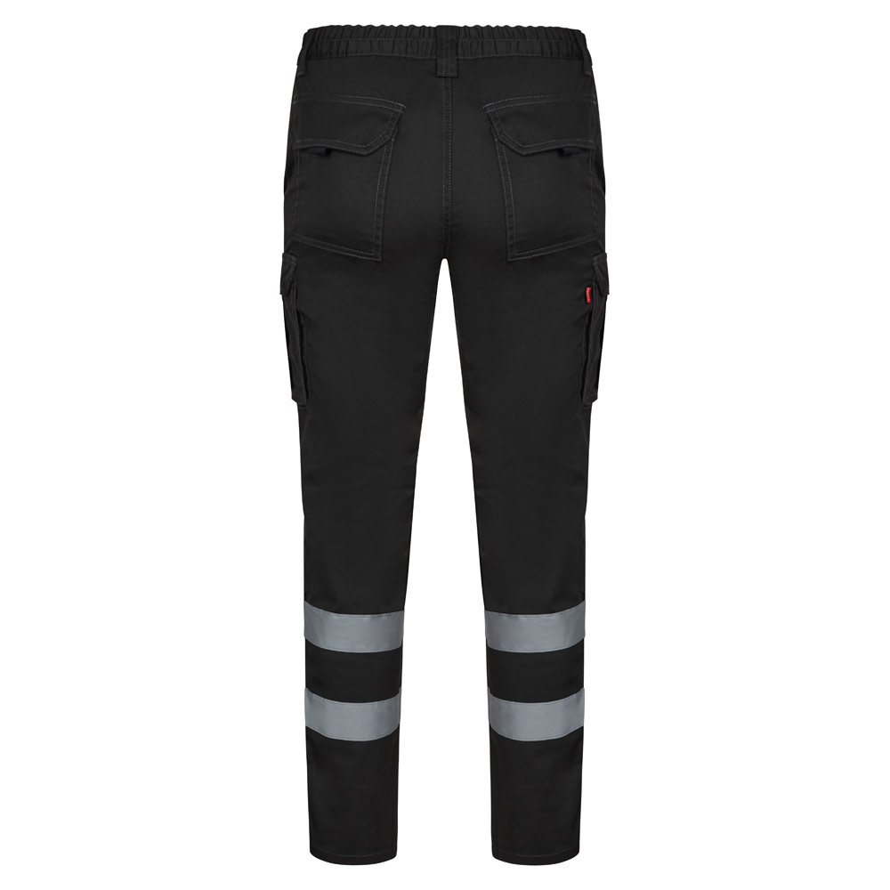 VL DIONYSUS. Multi-pocket stretch trousers (240g/m²), in cotton (46%), EME (38%) and polyester (16%)
