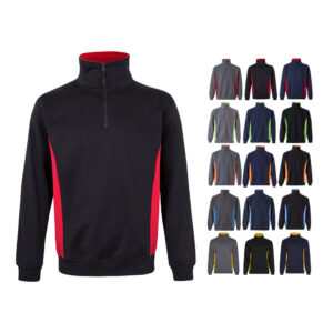 VL SVAROG. Two-tone terry sweatshirt (260g/m²), in polyester (65%) and cotton (35%)