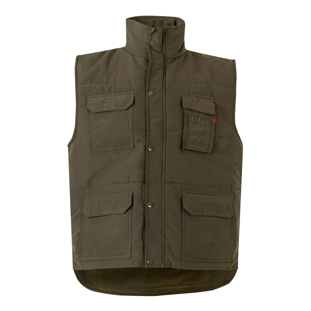 VL MEFITIS. Multi-pocket padded vest (220g/m²), in polyester (100%)