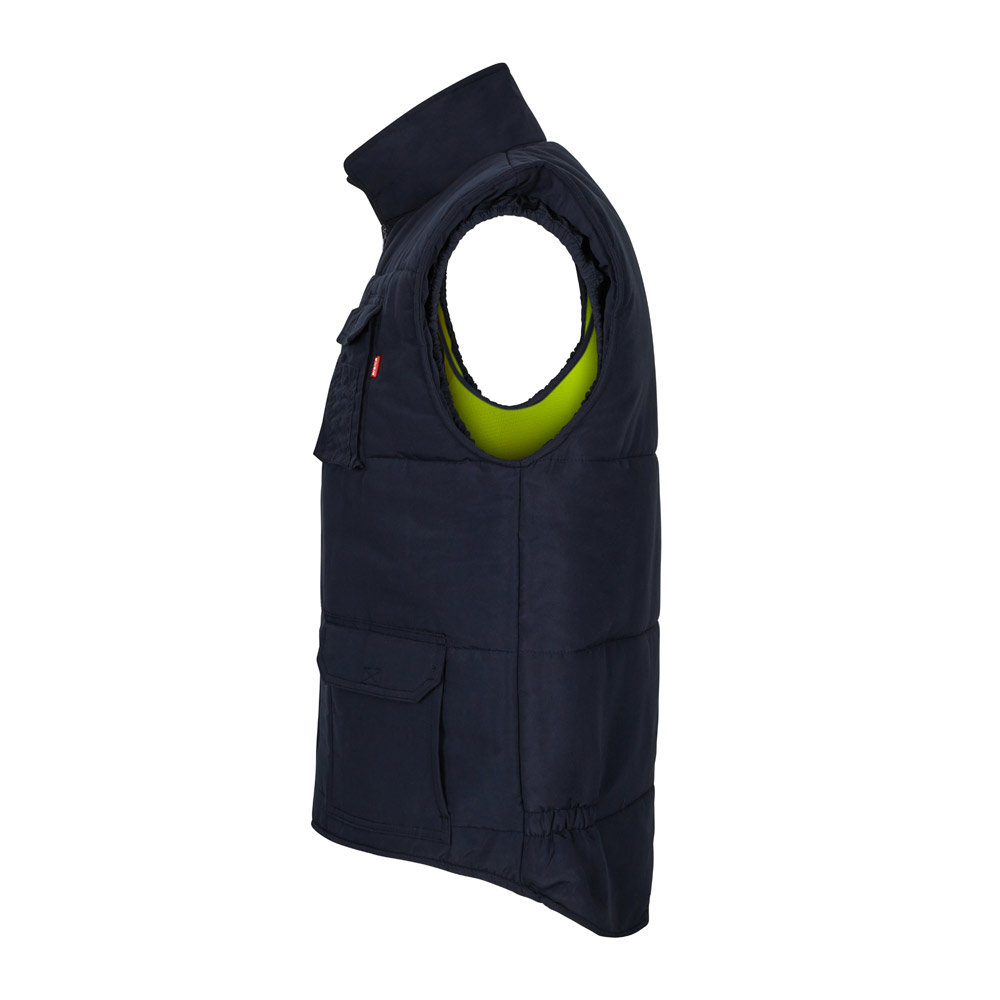VL DIANA. Padded vest (220g/m²), reversible and multi-pocket, in polyester (100%), with zip fastening and reversible puller