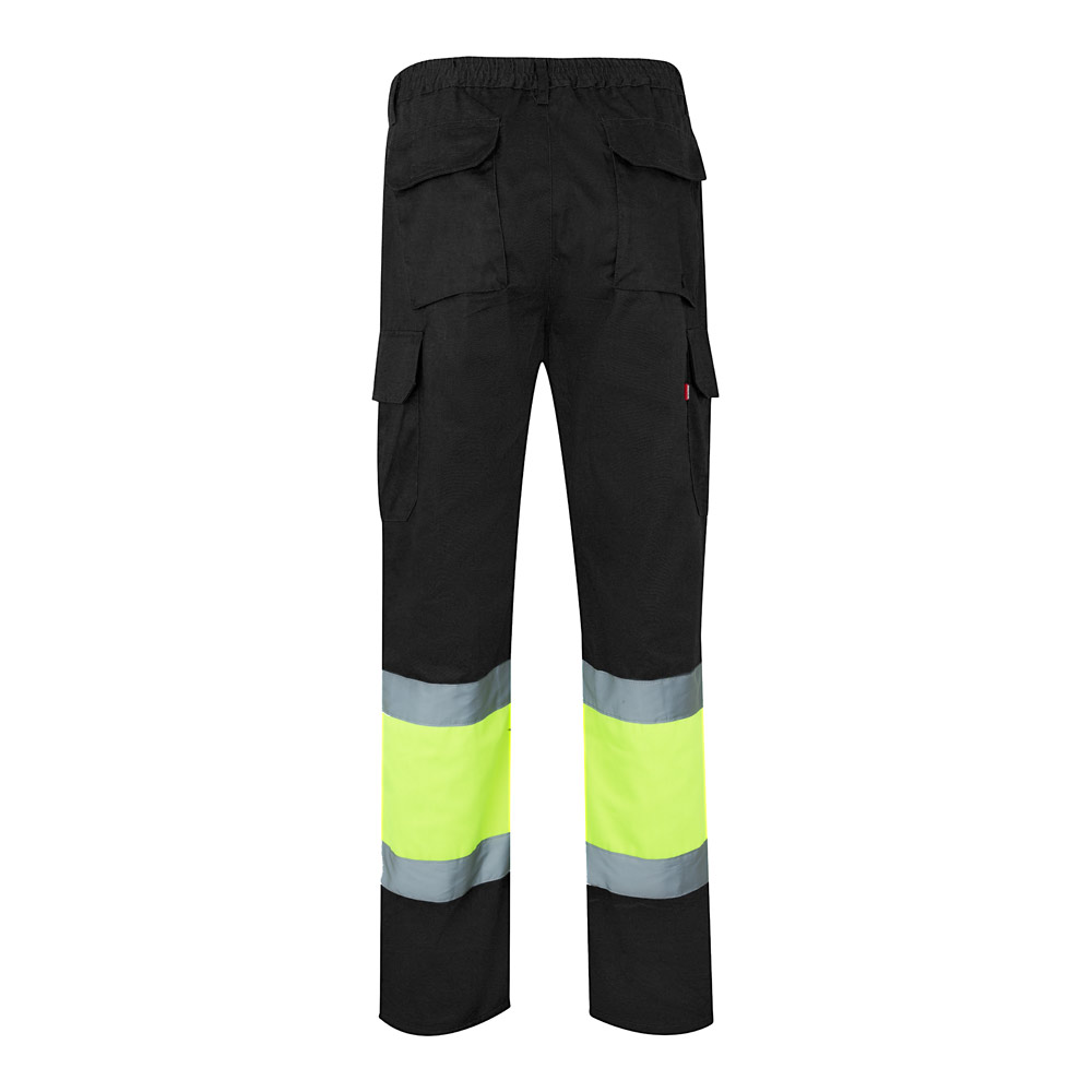 VL ATHENA. Two-tone twill trousers (210g/m²), lined, multi-pocket, in cotton (20%) and polyester (80%)