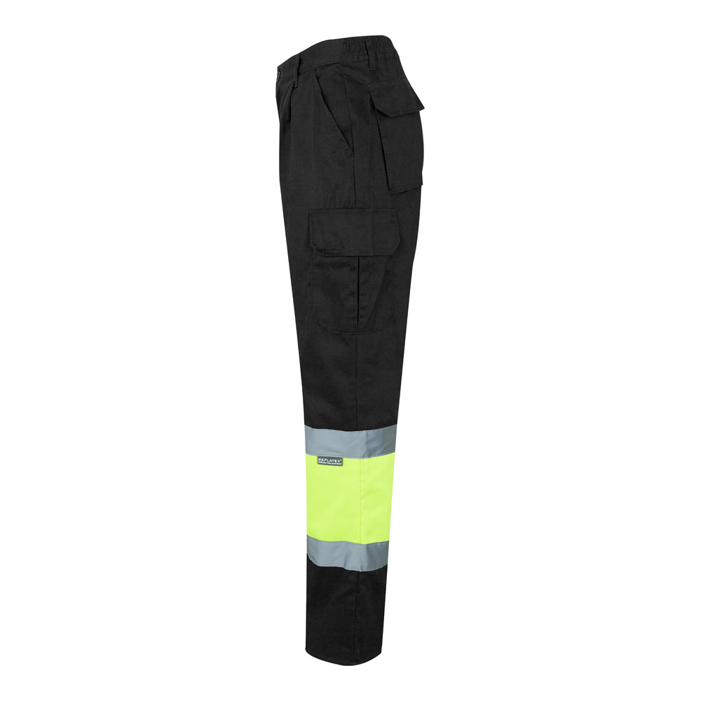 VL ATHENA. Two-tone twill trousers (210g/m²), lined, multi-pocket, in cotton (20%) and polyester (80%)