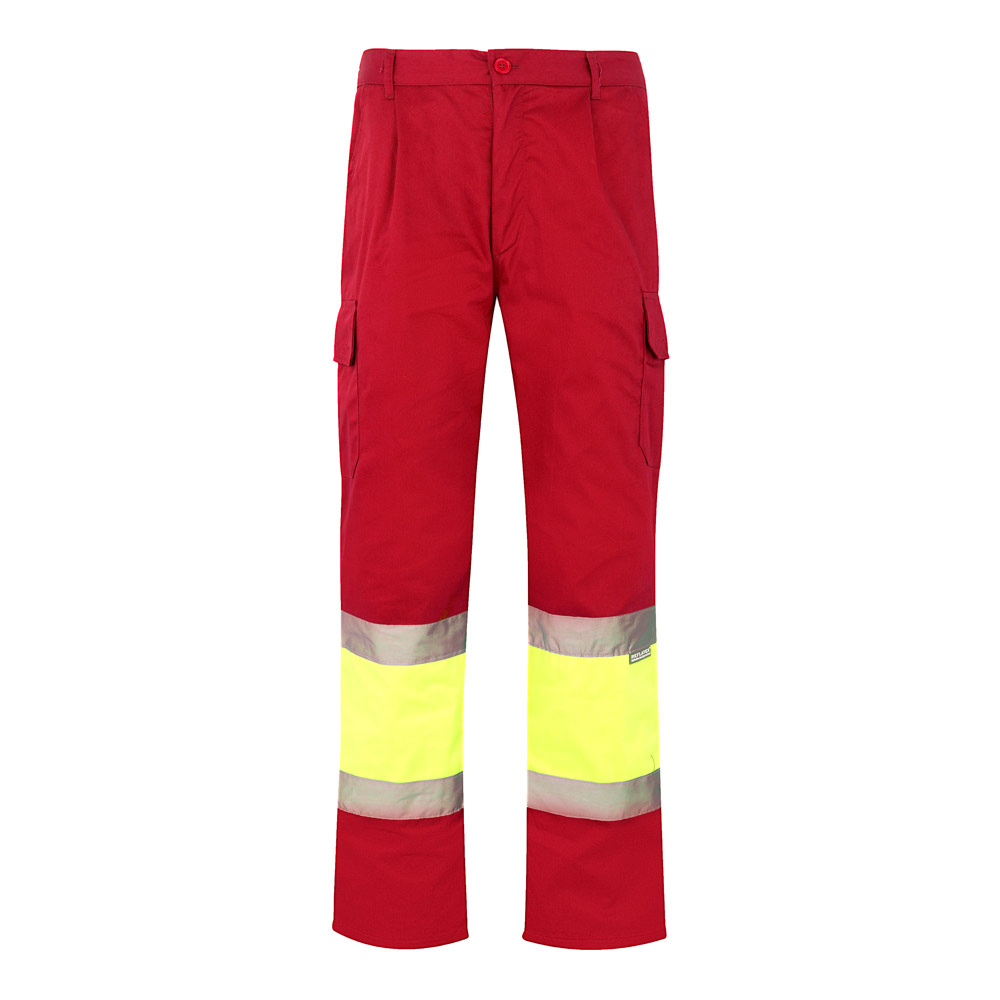 VL ATHENA. Two-tone twill trousers (210g/m²), lined, multi-pocket, in cotton (20%) and polyester (80%)