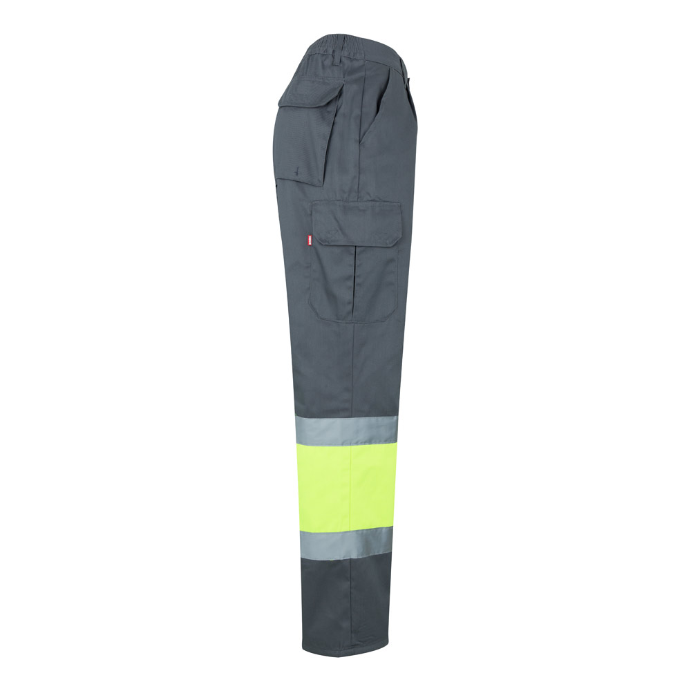 VL ATHENA. Two-tone twill trousers (210g/m²), lined, multi-pocket, in cotton (20%) and polyester (80%)