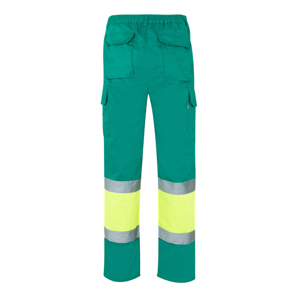 VL ATHENA. Two-tone twill trousers (210g/m²), lined, multi-pocket, in cotton (20%) and polyester (80%)