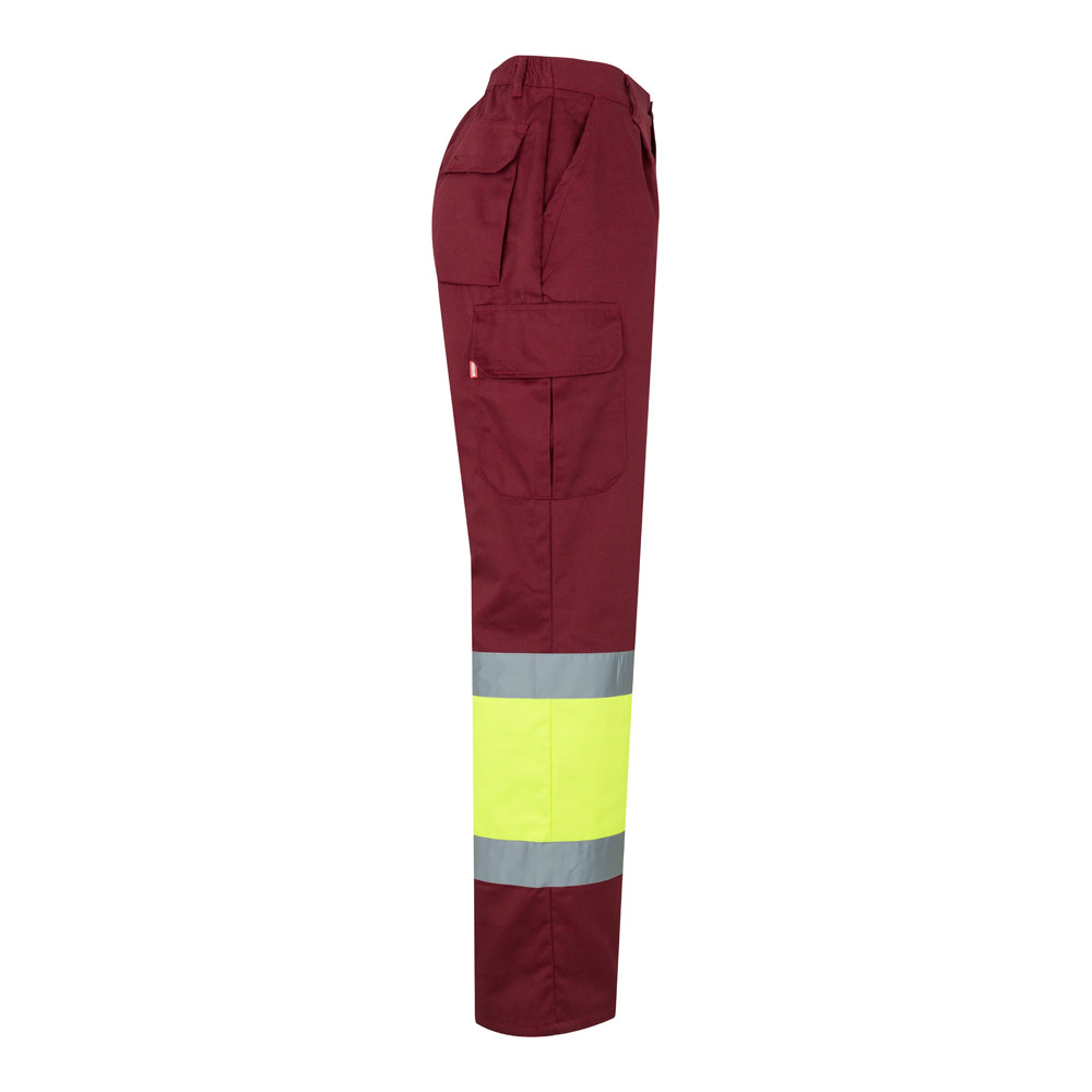 VL ATHENA. Two-tone twill trousers (210g/m²), lined, multi-pocket, in cotton (20%) and polyester (80%)
