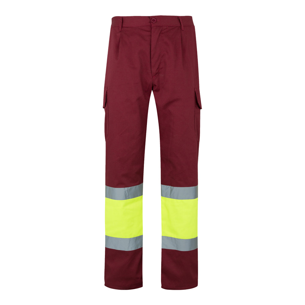 VL ATHENA. Two-tone twill trousers (210g/m²), lined, multi-pocket, in cotton (20%) and polyester (80%)