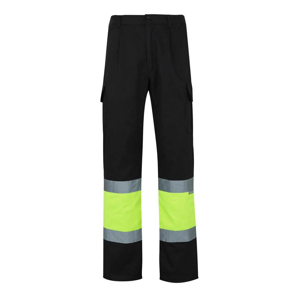 VL POSEIDON. Two-tone multi-pocket twill trousers (210g/m²), in cotton (20%) and polyester (80%)