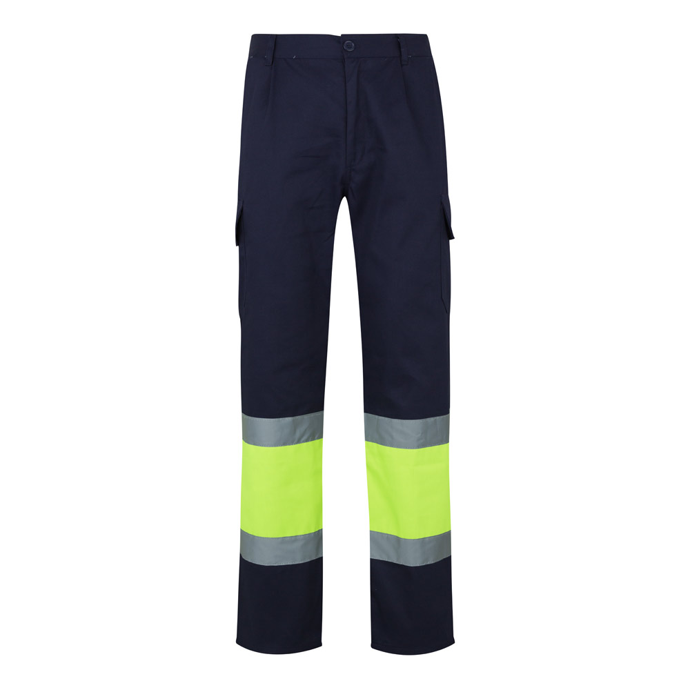 VL POSEIDON LARGE. Two-tone multi-pocket twill trousers (210g/m²), in cotton (20%) and polyester (80%)