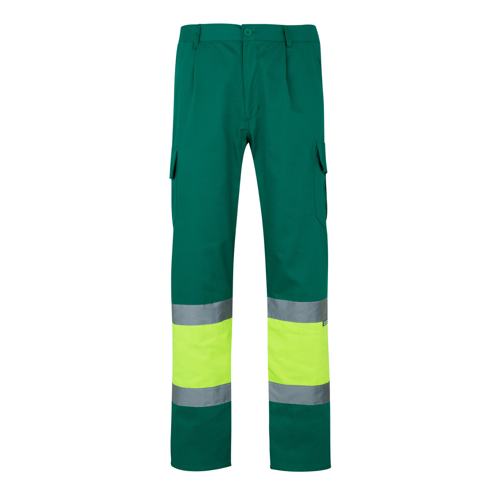 VL POSEIDON LARGE. Two-tone multi-pocket twill trousers (210g/m²), in cotton (20%) and polyester (80%)