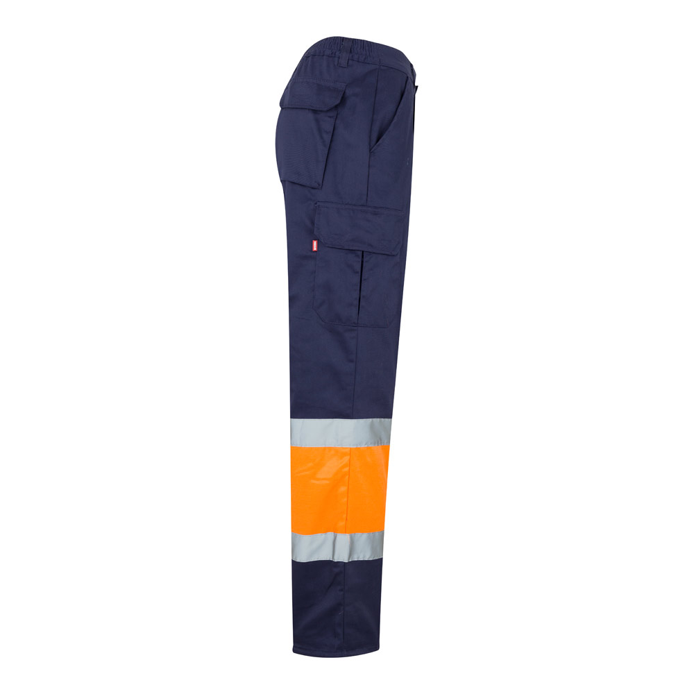 VL POSEIDON LARGE. Two-tone multi-pocket twill trousers (210g/m²), in cotton (20%) and polyester (80%)