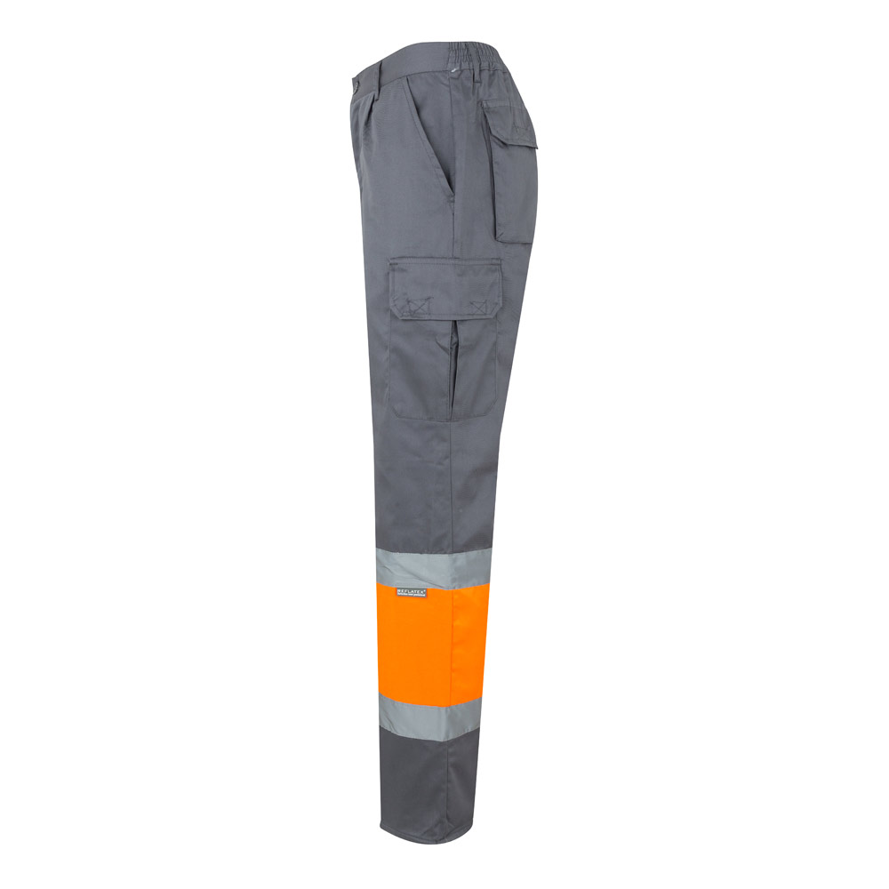 VL POSEIDON LARGE. Two-tone multi-pocket twill trousers (210g/m²), in cotton (20%) and polyester (80%)