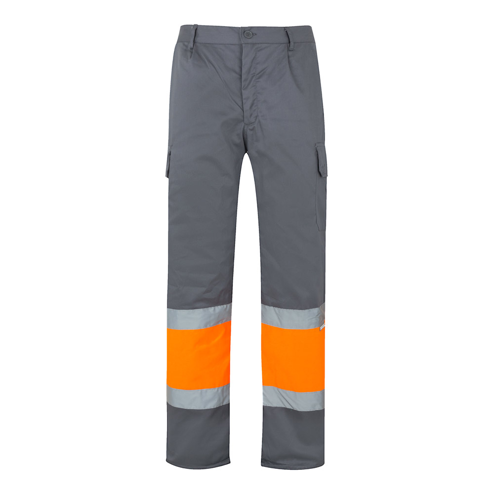 VL POSEIDON LARGE. Two-tone multi-pocket twill trousers (210g/m²), in cotton (20%) and polyester (80%)