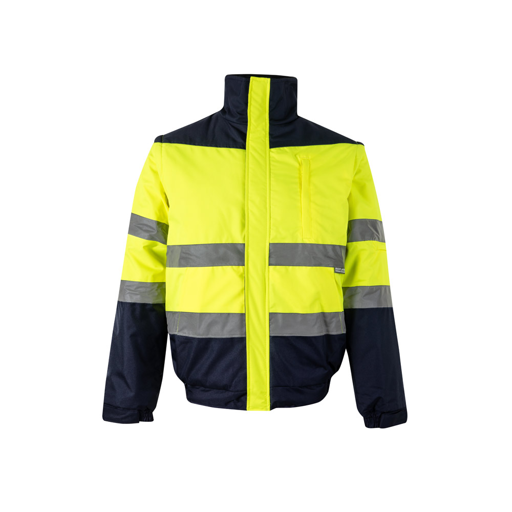 VL JUPITER. Two-tone padded jacket (180g/m²) in polyester (100%), with PU coating