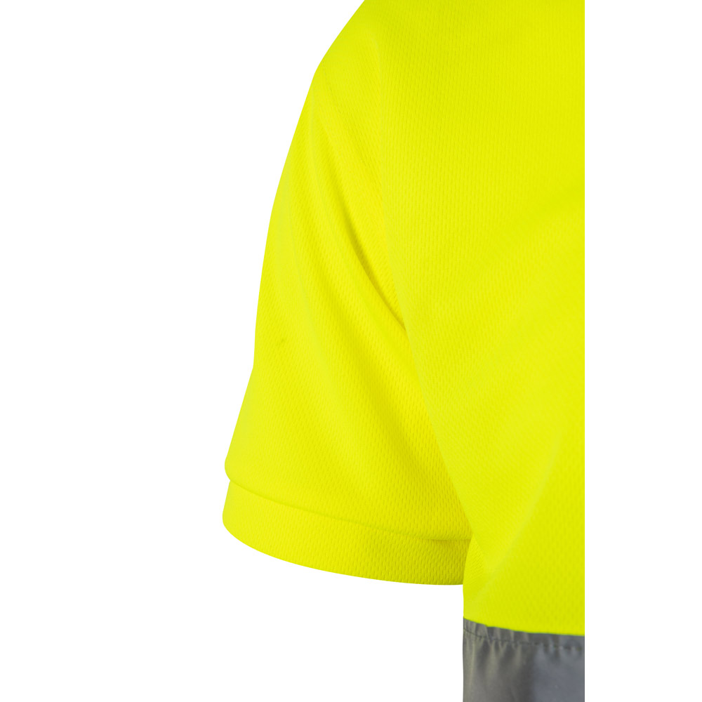 VL CUPID. Two-tone bird-eye polo shirt (160g/m²) with short sleeves, in polyester (100%)